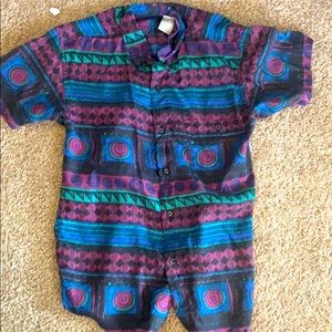 Vintage 90s Patterned Silk Shirt